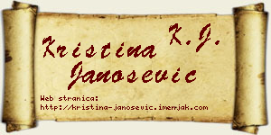 Kristina Janošević vizit kartica